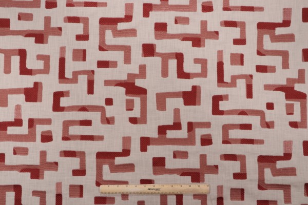 Click for PK Lifestyles Maze Embroidered Drapery Fabric in Rose  PK Lifestyles Maze Embroidered Drapery Fabric in Rose