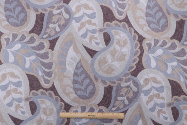 Duralee Rhianna Printed Cotton Drapery Fabric in 781-Buckskin