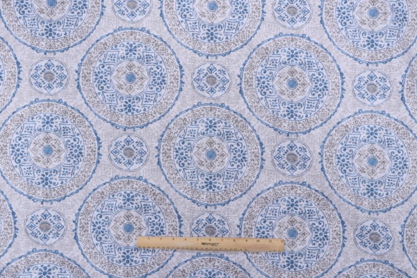 Click for Magnolia Home Bruges Printed Cotton Drapery Fabric in Yacht  Magnolia Home Bruges Printed Cotton Drapery Fabric in Yacht