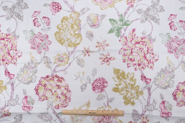 Click for 2.25 Yards Alexander Printed Drapery Fabric in Flamingo Alexander Printed Drapery Fabric in Flamingo