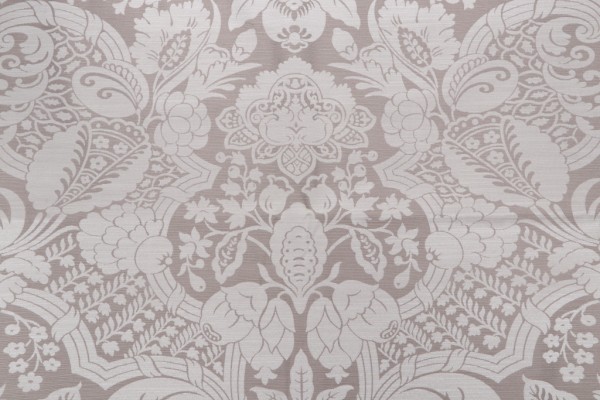 Pinnix Damask Decorator Fabric in Pewter