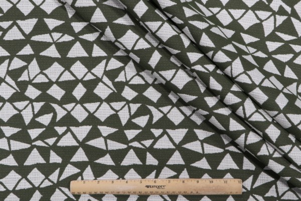 Sunbrella Geo Woven Solution Dyed Acrylic Outdoor Fabric in Green