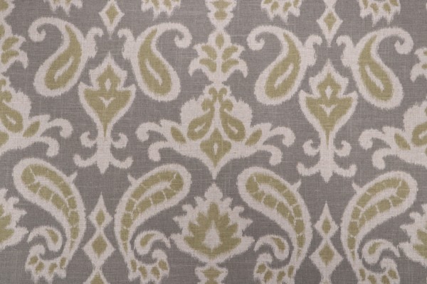 Fleur De Lis Printed Linen Blend Drapery Fabric