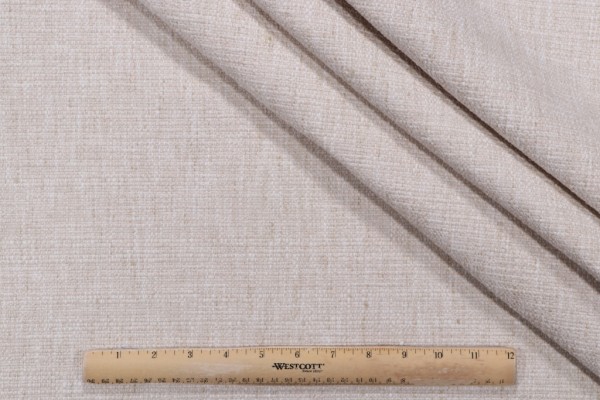 Sample of Crypton Lennox High Performance Woven Chenille Upholstery Fabric in Rice Paper 