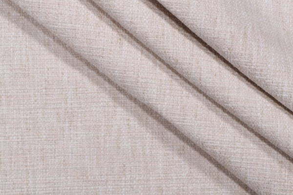 Sample of Crypton Lennox High Performance Woven Chenille Upholstery Fabric in Rice Paper 