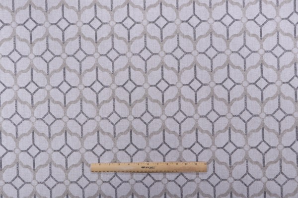 Magnolia Home Rockaway Printed Cotton Drapery Fabric in Pewter 