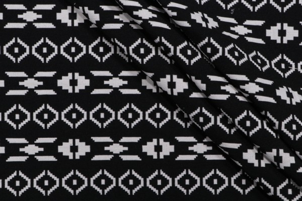 Lightening Woven Upholstery Fabric in Black 