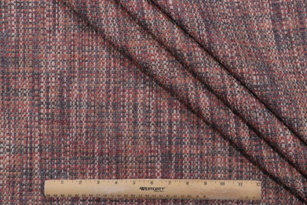 Madison Woven Upholstery Fabric in Rhubarb 