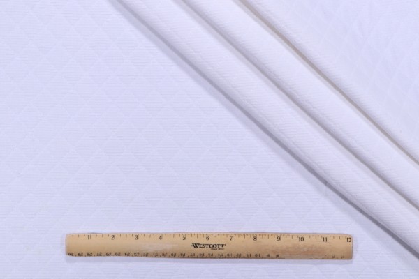 Judith Matelasse Upholstery Fabric in Optic White 