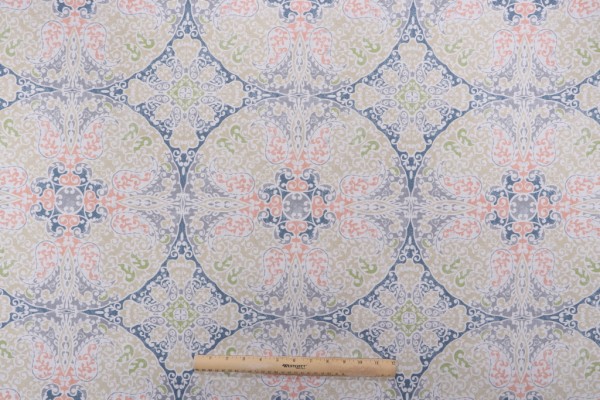 Magnolia Home Galileo II Printed Cotton Drapery Fabric in Navy 