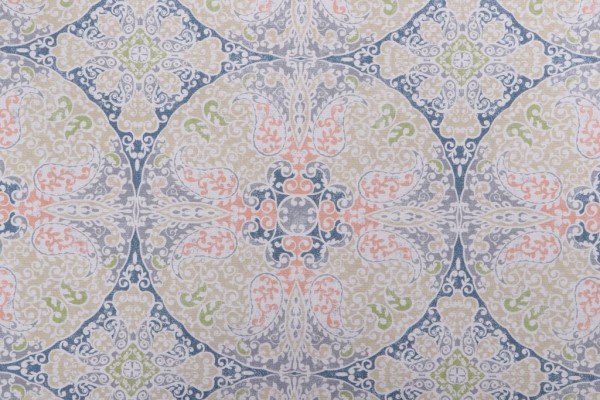 Magnolia Home Galileo II Printed Cotton Drapery Fabric in Navy 