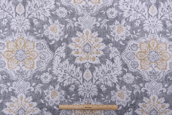 Sample of Magnolia Home Belmont Printed Cotton Drapery Fabric in Barley 