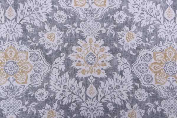 Sample of Magnolia Home Belmont Printed Cotton Drapery Fabric in Barley 