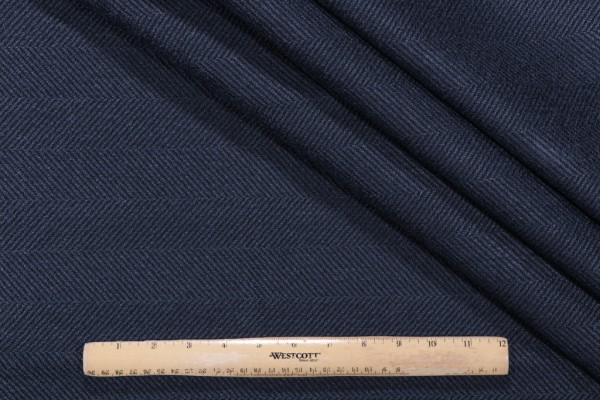 1 Yard Valdese Weavers Jumper Woven Crypton Home Finish Upholstery Fabric in Indigo