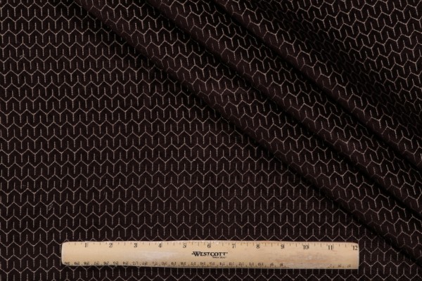 P Kaufmann Petite Woven Chenille Upholstery Fabric in Espresso