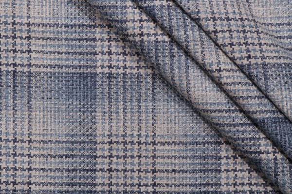 P Kaufmann Checked Woven Upholstery Fabric in Marina