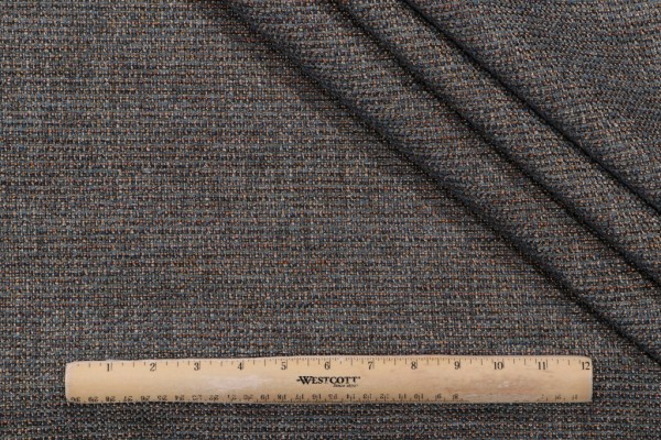 Everly Woven Chenille Upholstery Fabric in Bluestone