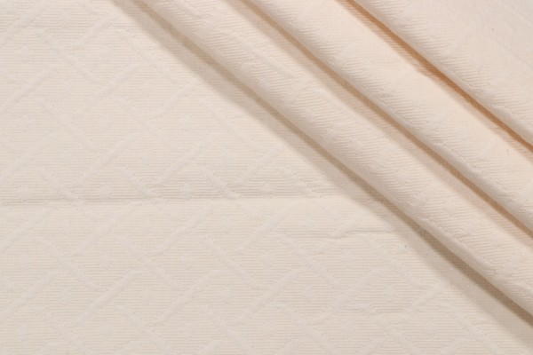 Wisley Matelasse Upholstery Fabric in Cream