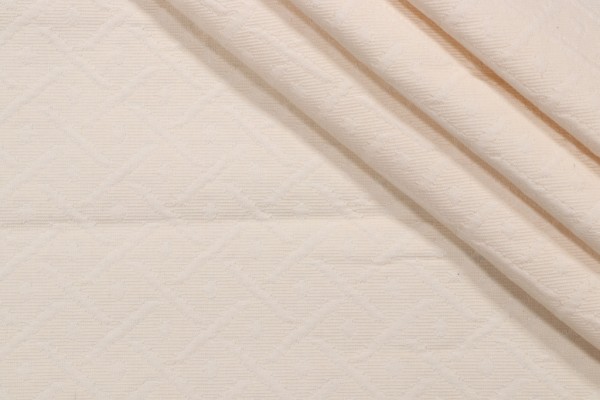 Wisley Matelasse Upholstery Fabric in Cream