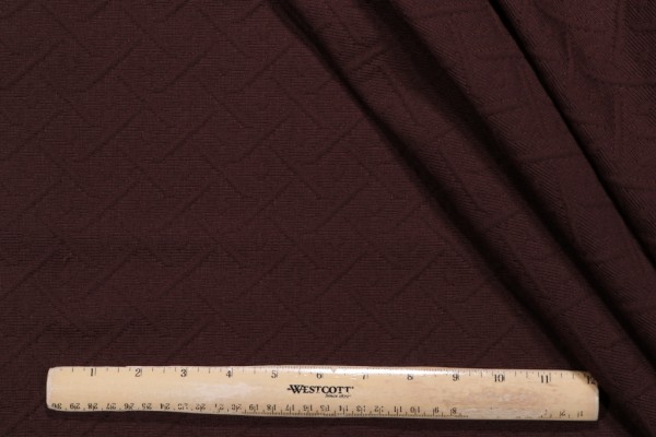 Wisley Matelasse Upholstery Fabric in Chocolate