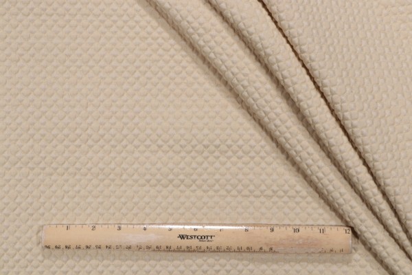 Linton Matelasse Upholstery Fabric in Beige