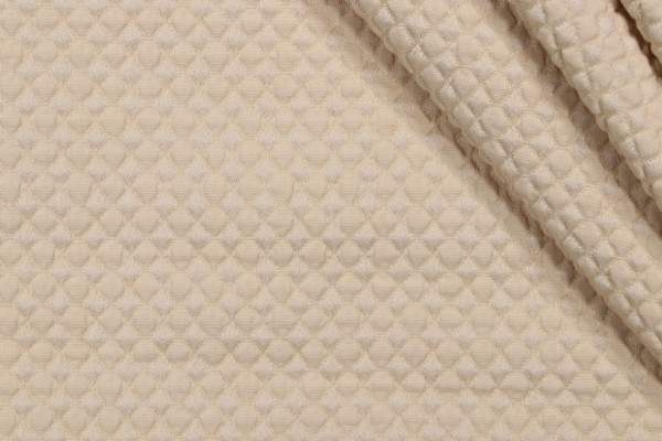 Linton Matelasse Upholstery Fabric in Beige