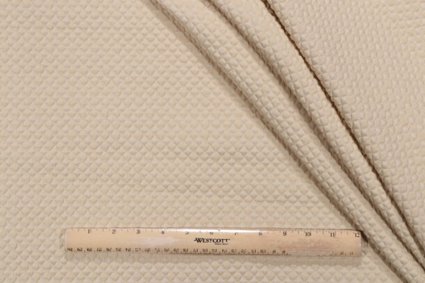 Linton Matelasse Upholstery Fabric in Beige