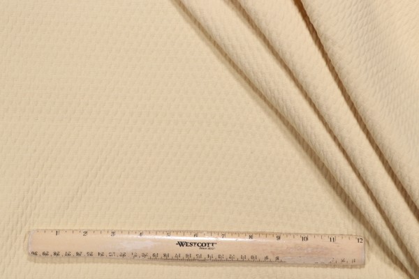 Diamond Washed Matelasse Upholstery Fabric in Chamomile