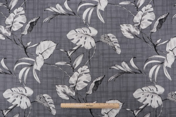 Magnolia Home Havana Printed Cotton Drapery Fabric in Slate 