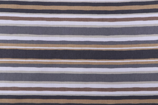 Covington Unique Stripe Printed Cotton Drapery Fabric in Wallstreet