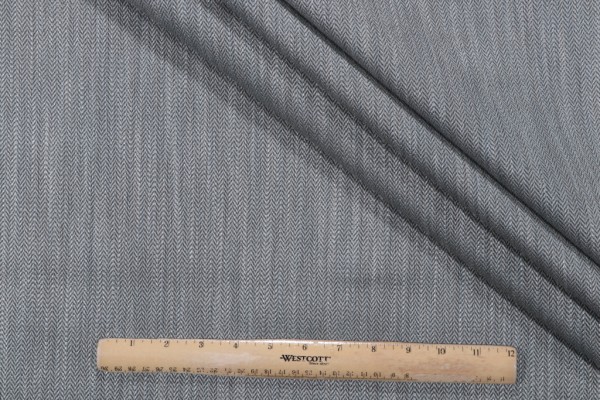 Martinica Stitch Woven Upholstery Fabric in Aqua/Gray
