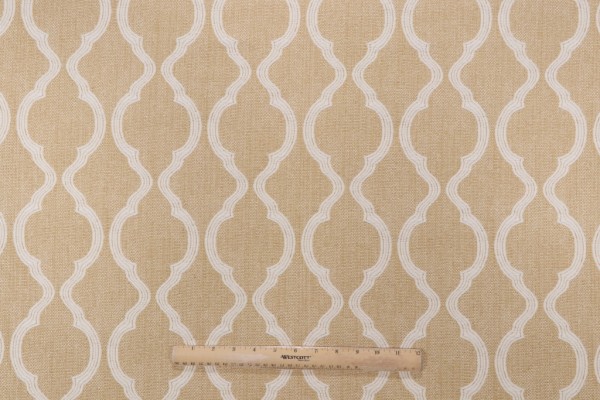 Simon Woven Upholstery Fabric in Gold