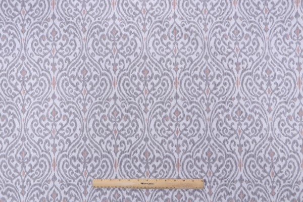 PK Lifestyles Sri Lanka Printed Cotton Drapery Fabric in Blush