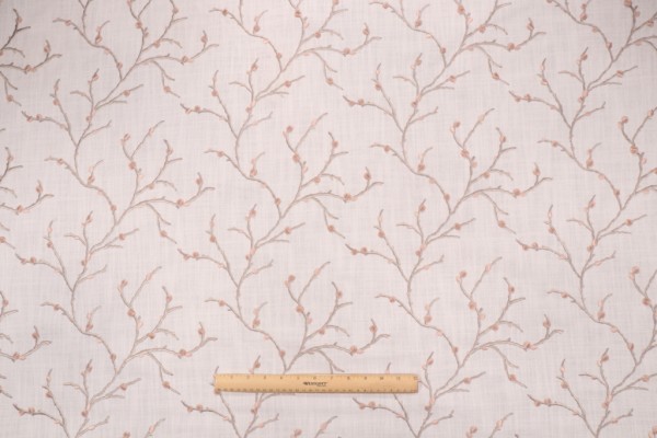 P Kaufmann Kerala Embroidered Drapery Fabric in Petal