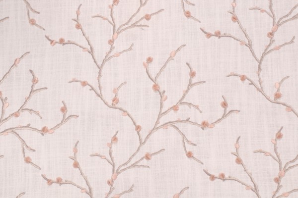 P Kaufmann Kerala Embroidered Drapery Fabric in Petal