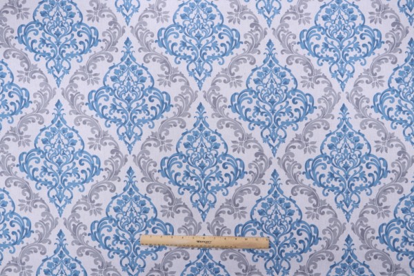 Magnolia Home Anna Printed Cotton Drapery Fabric in Yacht