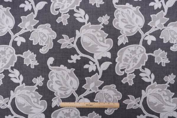 Magnolia Home Arabella Printed Cotton Drapery Fabric in Flannel