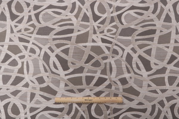 Kamali Woven Upholstery Fabric in Platinum