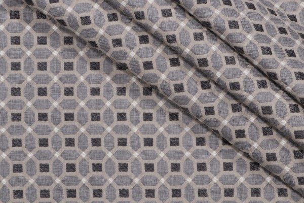 Hopscotch Woven Outdoor Fabric in Charcoal