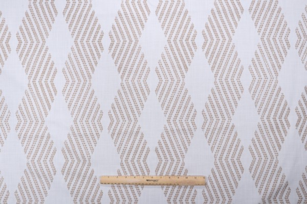 1 Yard Rita Embroidered Drapery Fabric in Linen