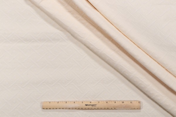 Wisley Matelasse Upholstery Fabric in Cream