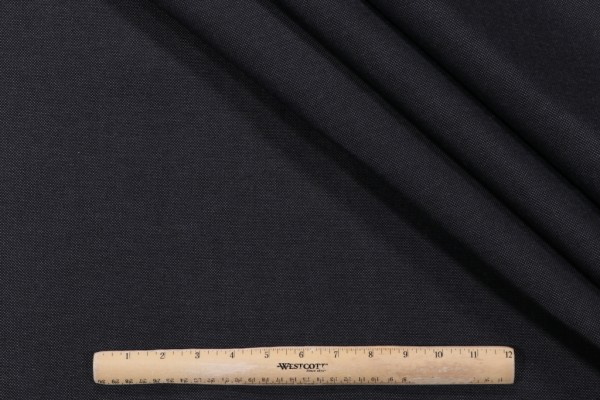 Solid Woven Outdoor Fabric in Coal 