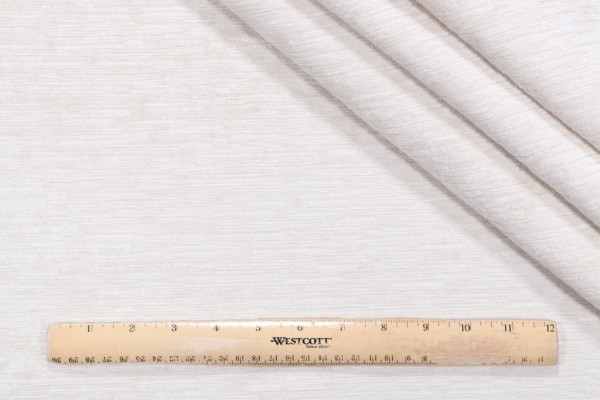 Crypton Limerick High Performance Woven Chenille Upholstery Fabric in Creme