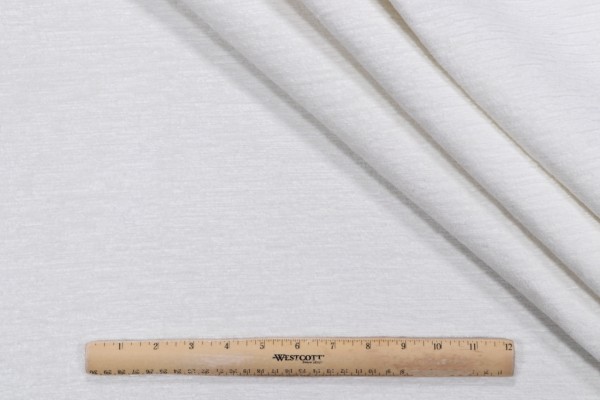 Crypton Limerick High Performance Woven Chenille Upholstery Fabric in Snow
