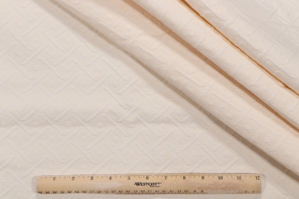 Wisley Matelasse Upholstery Fabric in Cream