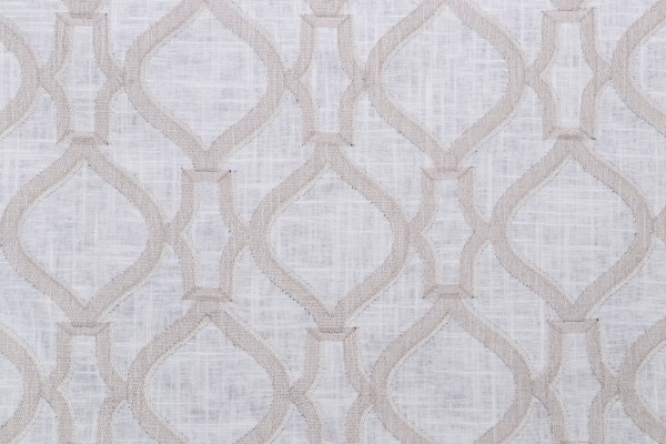 Malden Embroidered Drapery Fabric in Linen