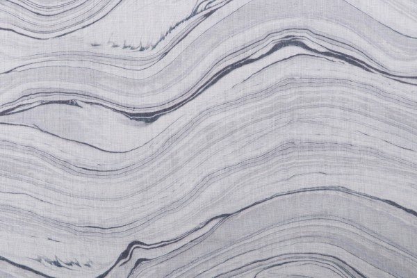 Terah Printed Linen Blend Drapery Fabric in Bluestone 