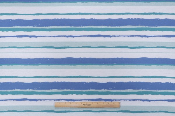 Opuzen Mesa Stripe Woven Polyolefin Outdoor Fabric in Marine
