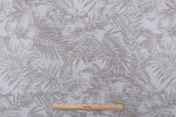 Frond Woven Outdoor Fabric in Smoke