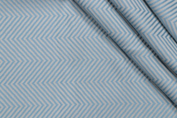 Herringbone Woven Outdoor Fabric in Caribbean